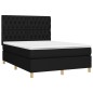 vidaXL Letto a Molle con Materasso e LED Nero 140x200 cm in Tessuto vidaXL Letto a Molle con Materasso e LED Nero 140x200 cm in Tessuto