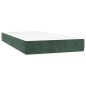 vidaXL Letto a Molle con Materasso e LED Verde Scuro 90x190 cm Velluto vidaXL Letto a Molle con Materasso e LED Verde Scuro 90x190 cm Velluto