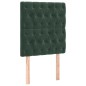 vidaXL Letto a Molle con Materasso e LED Verde Scuro 90x190 cm Velluto vidaXL Letto a Molle con Materasso e LED Verde Scuro 90x190 cm Velluto