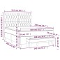 vidaXL Giroletto a Molle con Materasso Grigio Scuro 140x200cm Tessuto