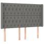 vidaXL Letto a Molle Materasso e LED Grigio Scuro 140x200cm in Tessuto vidaXL Letto a Molle Materasso e LED Grigio Scuro 140x200cm in Tessuto