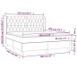 vidaXL Letto a Molle con Materasso e LED Tortora 160x200 cm in Tessuto vidaXL Letto a Molle con Materasso e LED Tortora 160x200 cm in Tessuto