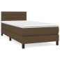 vidaXL Giroletto a Molle con Materasso Marrone Scuro 100x200cm Tessuto