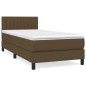 vidaXL Giroletto a Molle con Materasso Marrone Scuro 100x200cm Tessuto