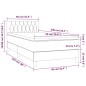 vidaXL Giroletto a Molle con Materasso Blu 90x200 cm inTessuto