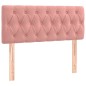 vidaXL Giroletto a Molle con Materasso Rosa 90x190 cm in Velluto