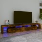 vidaXL Mobile Porta TV con Luci LED Rovere Fumo 260x36,5x40 cm vidaXL Mobile Porta TV con Luci LED Rovere Fumo 260x36,5x40 cm