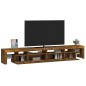 vidaXL Mobile Porta TV con Luci LED Rovere Fumo 260x36,5x40 cm vidaXL Mobile Porta TV con Luci LED Rovere Fumo 260x36,5x40 cm