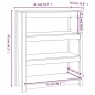 Libreria Marrone Miele 80x35x97 cm in Legno Massello di Pino Libreria Marrone Miele 80x35x97 cm in Legno Massello di Pino