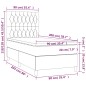vidaXL Giroletto a Molle con Materasso Crema 90x200 cm inTessuto