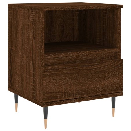 vidaXL Comodino Rovere Marrone 40x35x50 cm in Legno Multistrato