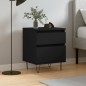 vidaXL Comodino Nero 40x35x50 cm in Legno Multistrato vidaXL Comodino Nero 40x35x50 cm in Legno Multistrato