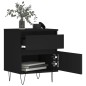 vidaXL Comodino Nero 40x35x50 cm in Legno Multistrato vidaXL Comodino Nero 40x35x50 cm in Legno Multistrato