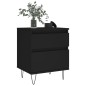 vidaXL Comodino Nero 40x35x50 cm in Legno Multistrato vidaXL Comodino Nero 40x35x50 cm in Legno Multistrato