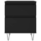 vidaXL Comodino Nero 40x35x50 cm in Legno Multistrato vidaXL Comodino Nero 40x35x50 cm in Legno Multistrato