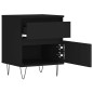 vidaXL Comodino Nero 40x35x50 cm in Legno Multistrato vidaXL Comodino Nero 40x35x50 cm in Legno Multistrato