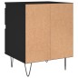vidaXL Comodino Nero 40x35x50 cm in Legno Multistrato vidaXL Comodino Nero 40x35x50 cm in Legno Multistrato
