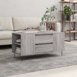 vidaXL Tavolino Salotto Grigio Sonoma 102x44,5x50 cm Legno Multistrato