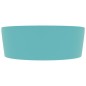 vidaXL Lavandino con Troppopieno Verde Chiaro Opaco 36x13 cm Ceramica