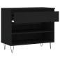 vidaXL Scarpiera Nera 70x36x60 cm in Legno Multistrato vidaXL Scarpiera Nera 70x36x60 cm in Legno Multistrato