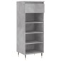 vidaXL Scarpiera Grigio Cemento 40x36x105 cm in Legno Multistrato