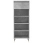 vidaXL Scarpiera Grigio Cemento 40x36x105 cm in Legno Multistrato