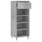 vidaXL Scarpiera Grigio Cemento 40x36x105 cm in Legno Multistrato