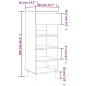 vidaXL Scarpiera Grigio Cemento 40x36x105 cm in Legno Multistrato