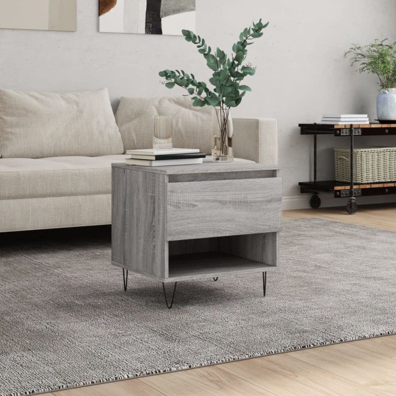 vidaXL Tavolino da Salotto Grigio Sonoma 50x46x50 cm Legno Multistrato vidaXL Tavolino da Salotto Grigio Sonoma 50x46x50 cm Legno Multistrato