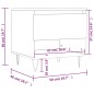 vidaXL Tavolino da Salotto Grigio Sonoma 50x46x50 cm Legno Multistrato vidaXL Tavolino da Salotto Grigio Sonoma 50x46x50 cm Legno Multistrato
