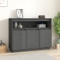 Credenza Grigia 104,5x34x80 cm in Legno Massello di Pino Credenza Grigia 104,5x34x80 cm in Legno Massello di Pino