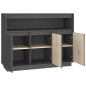 Credenza Grigia 104,5x34x80 cm in Legno Massello di Pino Credenza Grigia 104,5x34x80 cm in Legno Massello di Pino