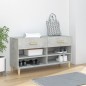 Scarpiera Grigio Cemento 102x35x55 cm in Legno Multistrato Scarpiera Grigio Cemento 102x35x55 cm in Legno Multistrato