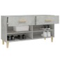Scarpiera Grigio Cemento 102x35x55 cm in Legno Multistrato Scarpiera Grigio Cemento 102x35x55 cm in Legno Multistrato