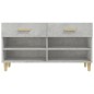 Scarpiera Grigio Cemento 102x35x55 cm in Legno Multistrato Scarpiera Grigio Cemento 102x35x55 cm in Legno Multistrato