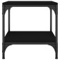 Tavolino Nero 40x40x40 cm in Legno Multistrato