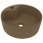 vidaXL Lavandino con Troppopieno Crema Opaco 36x13 cm in Ceramica vidaXL Lavandino con Troppopieno Crema Opaco 36x13 cm in Ceramica