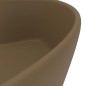 vidaXL Lavandino con Troppopieno Crema Opaco 36x13 cm in Ceramica vidaXL Lavandino con Troppopieno Crema Opaco 36x13 cm in Ceramica