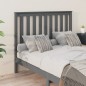 Testiera per Letto Grigia 146x6x101cm in Legno Massello di Pino Testiera per Letto Grigia 146x6x101cm in Legno Massello di Pino