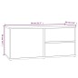 Mobile Porta TV Rovere Fumo 80x34x36 cm in Legno Multistrato Mobile Porta TV Rovere Fumo 80x34x36 cm in Legno Multistrato