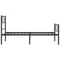vidaXL Giroletto con Testiera e Pediera Metallo Nero 90x190 cm vidaXL Giroletto con Testiera e Pediera Metallo Nero 90x190 cm