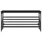 vidaXL Scarpiera Nera 90x30x45 cm in Legno Multistrato