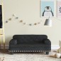 vidaXL Divano per Bambini Nero 70x45x30 cm in Velluto