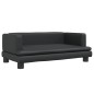 vidaXL Divano per Bambini Nero 80x45x30 cm in Similpelle