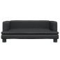 vidaXL Divano per Bambini Nero 80x45x30 cm in Similpelle