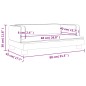 vidaXL Divano per Bambini Nero 80x45x30 cm in Similpelle