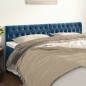 Testiera 2 pz Blu Scuro 90x7x78/88 cm in Velluto Testiera 2 pz Blu Scuro 90x7x78/88 cm in Velluto