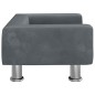 vidaXL Divano per Bambini Grigio Scuro 50x40x26,5 cm in Velluto