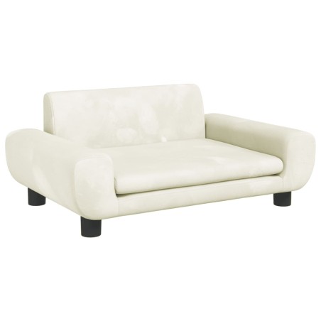 vidaXL Divano per Bambini Crema 70x45x33 cm in Velluto