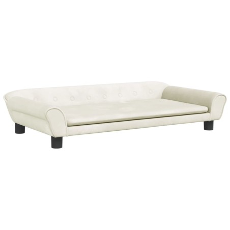 vidaXL Divano per Bambini Crema 100x50x26 cm in Velluto
